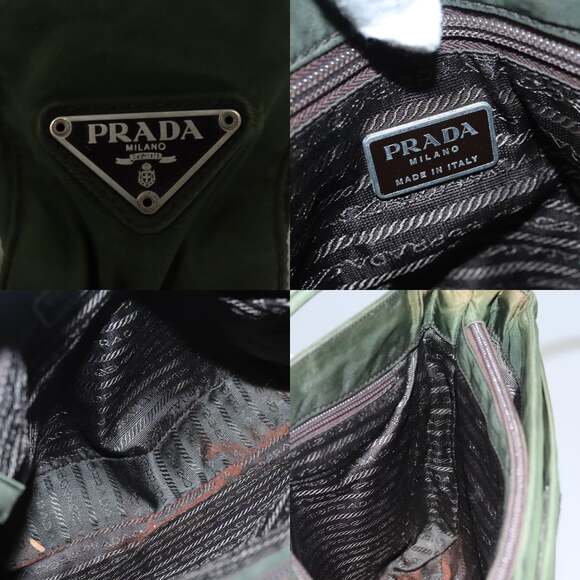 PRADA Shoulder Bag Nylon Khaki - Picture 11 of 13